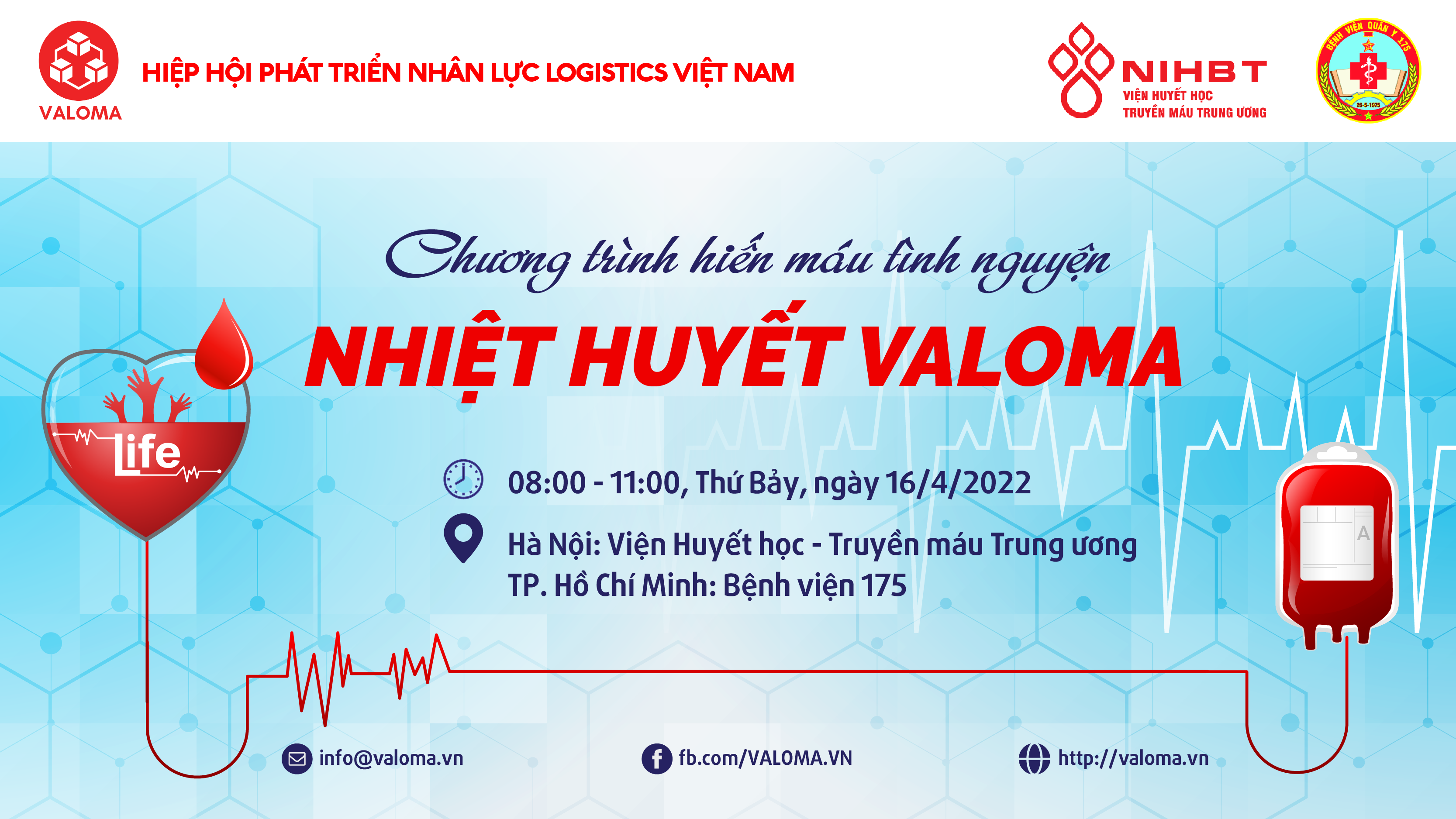 Thư kêu gọi tham gia hiến máu tình nguyện “NHIỆT HUYẾT VALOMA”