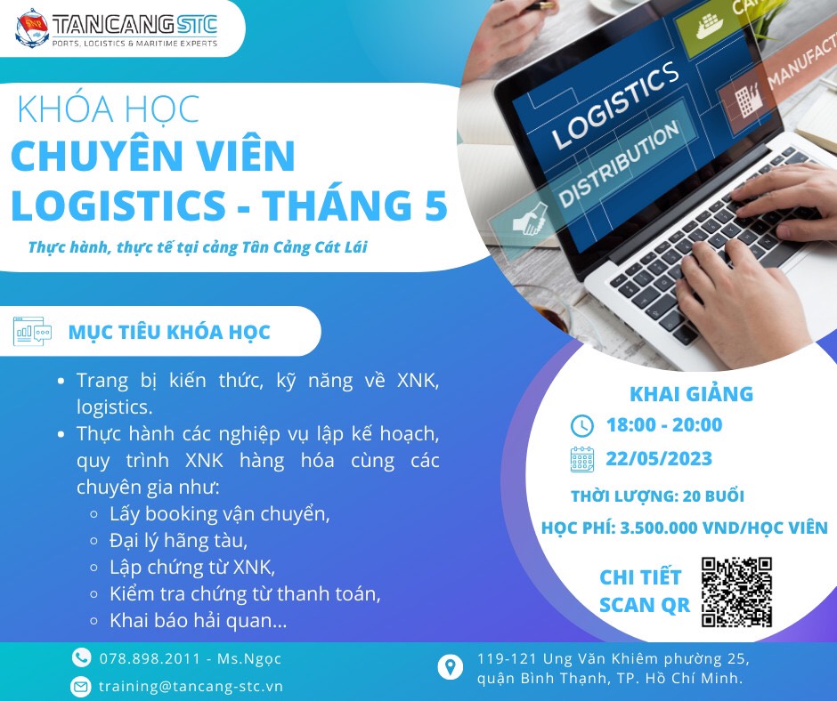 Tân Cảng STC tuyển sinh Khoá học Chuyên viên Logistics – Tháng 5